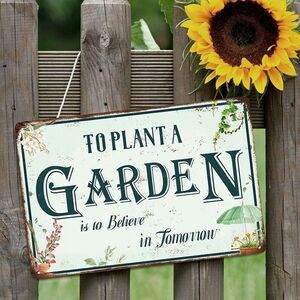 Decor Garden Sign, Decorative Outdoor Backyard Decor, Gift for Gardeners Wall